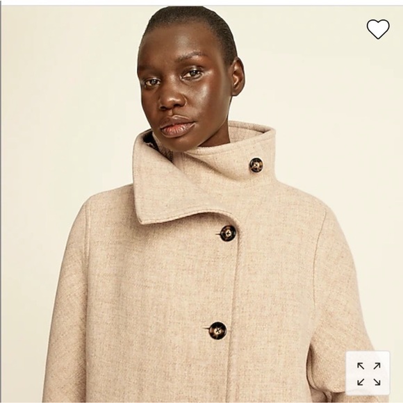 J. Crew Villa Coat in Italian Stadium Cloth by Nello Gori Wool Sz 8T Tall - Picture 3 of 8